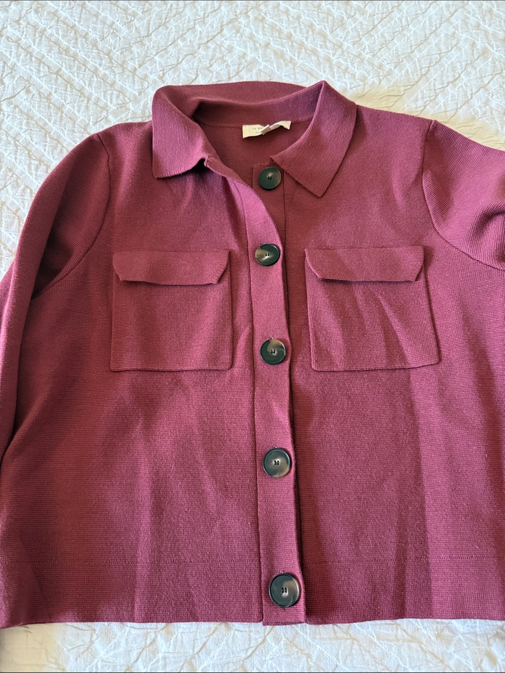 Sézane Betty Cardigan in Rosewood